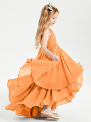Robes de Demoiselle d'Honneur Junior en Mousseline Orange