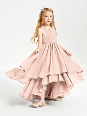Robes de Demoiselle d'Honneur Junior en Mousseline Rose Perle