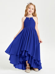 Robes de Demoiselle d'Honneur Junior en Mousseline Bleu Royale