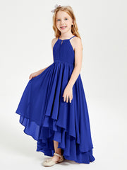 Robes de Demoiselle d'Honneur Junior en Mousseline Bleu Royale