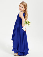 Robes de Demoiselle d'Honneur Junior en Mousseline Bleu Royale
