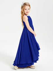 Robes de Demoiselle d'Honneur Junior en Mousseline Bleu Royale
