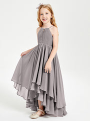 Robes de Demoiselle d'Honneur Junior en Mousseline Argent