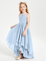 Robes de Demoiselle d'Honneur Junior en Mousseline Bleu Ciel