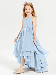Robes de Demoiselle d'Honneur Junior en Mousseline Bleu Ciel
