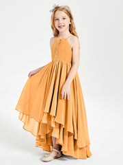 Robes de Demoiselle d'Honneur Junior en Mousseline Mandarine