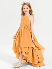 Robes de Demoiselle d'Honneur Junior en Mousseline Mandarine