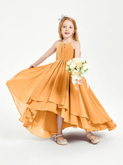 Robes de Demoiselle d'Honneur Junior en Mousseline Mandarine