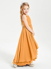 Robes de Demoiselle d'Honneur Junior en Mousseline Mandarine