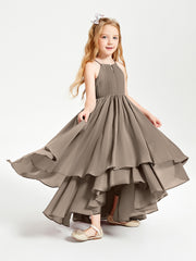Robes de Demoiselle d'Honneur Junior en Mousseline Taupe