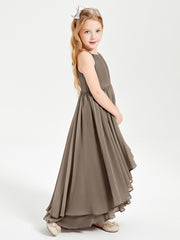 Robes de Demoiselle d'Honneur Junior en Mousseline Taupe