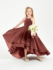 Robes de Demoiselle d'Honneur Junior en Mousseline Terracotta