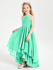 Robes de Demoiselle d'Honneur Junior en Mousseline Turquoise