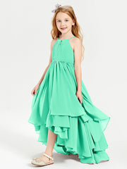 Robes de Demoiselle d'Honneur Junior en Mousseline Turquoise