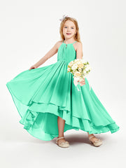 Robes de Demoiselle d'Honneur Junior en Mousseline Turquoise