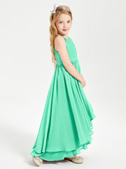 Robes de Demoiselle d'Honneur Junior en Mousseline Turquoise