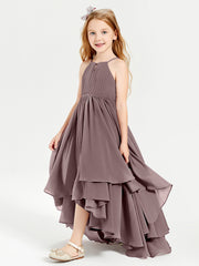 Robes de Demoiselle d'Honneur Junior en Mousseline Vintage Mauve