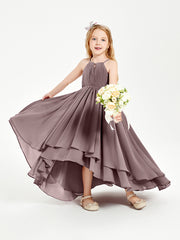 Robes de Demoiselle d'Honneur Junior en Mousseline Vintage Mauve