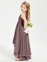 Robes de Demoiselle d'Honneur Junior en Mousseline Vintage Mauve