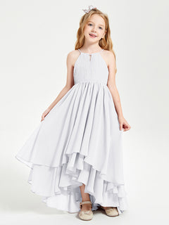 Robes de Demoiselle d'Honneur Junior en Mousseline Blanc