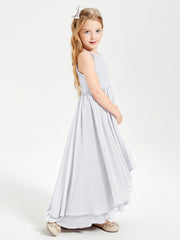 Robes de Demoiselle d'Honneur Junior en Mousseline Blanc
