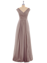 Col en V Mousseline Robe avec Mancheron Dusk