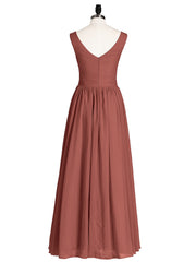 Col en V Maxi Mousseline Robees avec Dos Zippé terracotta Grande Taille