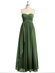 Col en Cœur Empire Mousseline Robe Demoiselle d'honneur Olive Verte Grande Taille