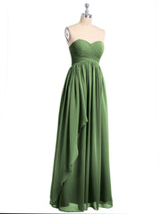 Col en Cœur Empire Mousseline Robe Demoiselle d'honneur Olive Verte Grande Taille