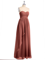 Col en Cœur Empire Mousseline Robe Demoiselle d'honneur terracotta Grande Taille