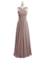 Bretelles Croisées Mousseline Robe avec Taille Empire Dusk