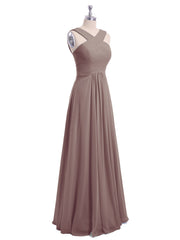 Bretelles Croisées Mousseline Robe avec Taille Empire Dusk