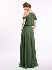 Licou Hors De l'Épaule Robe Avec Blouson Corsage Olive Verte Grande Taille