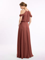 Licou Hors De l'Épaule Robe Avec Blouson Corsage terracotta Grande Taille