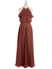 Licou Hors De l'Épaule Robe Avec Blouson Corsage terracotta Grande Taille