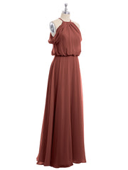 Licou Hors De l'Épaule Robe Avec Blouson Corsage terracotta