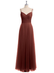 Sapghetti Bretelle Longue Tulle Robe Avec Cœur terracotta Grande Taille
