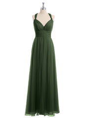 Convertible Dos Longueur Au Sol Tulle Robes Olive Verte Grande Taille