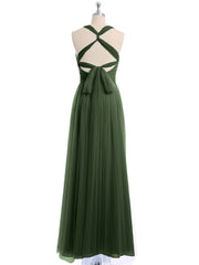 Convertible Dos Longueur Au Sol Tulle Robes Olive Verte Grande Taille