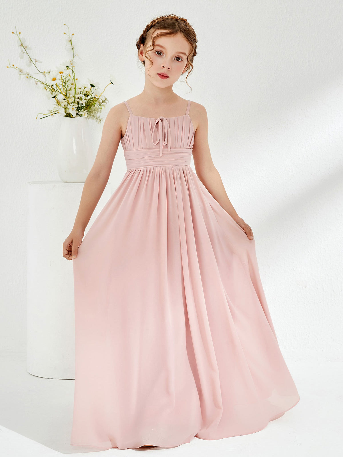 Robe De Fête Fille Isobella Et Chloé – Taille 2T, Satin Et Mousseline Moka, Neuve Avec étiquettes