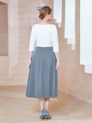 Éblouissantes en Strass: Robe à Col en Scoop Bleu Poudré