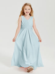 Boho Robes de Demoiselle d'Honneur Longues en Mousseline Brume