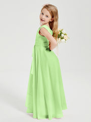 Boho Robes de Demoiselle d'Honneur Longues en Mousseline Sauge