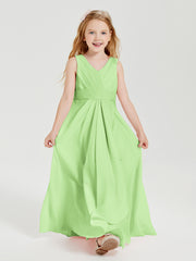 Boho Robes de Demoiselle d'Honneur Longues en Mousseline Sauge