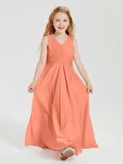 Boho Robes de Demoiselle d'Honneur Longues en Mousseline Crépuscule