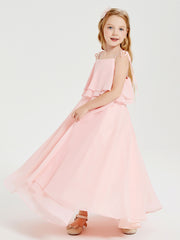 Robes de Demoiselle d'Honneur Junior en Mousseline Corail