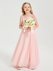 Robes de Demoiselle d'Honneur Junior en Mousseline Corail