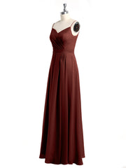Spaghetti Bretelles Mousseline Robes Avec Col En Cœur terracotta Grande Taille