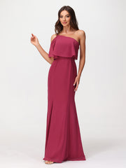 Une Épaule Sirène Robes Avec Fente Mûre
