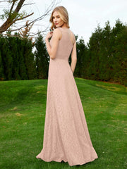 Robe en Dentelle Sans Manches à Une Épaule avec Ceinture Rose Perle Grande Taille
